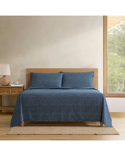 Eddie Bauer Petite Floral Cotton Sheet Set In Blue