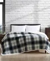 Eddie Bauer Plaid Ultra Soft Plush Fleece Blanket, Full/queen In Vail Plaid Carbon