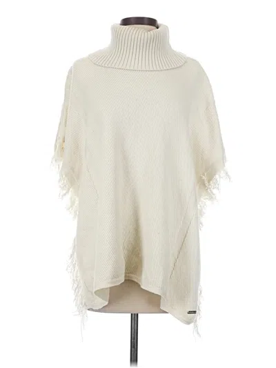 Pre-owned Eddie Bauer Poncho In Ivory