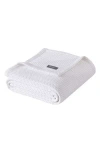 Eddie Bauer Premium Cotton Waffle Throw Blanket In White