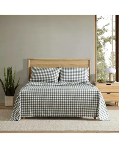 EDDIE BAUER EDDIE BAUER PRESTON CHECK COTTON PERCALE SHEET SET