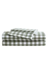 Eddie Bauer Preston Check Cotton Percale Sheet Set In Green