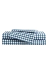Eddie Bauer Preston Check Microfiber Sheet Set In Blue