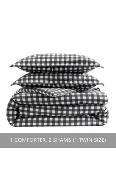 Eddie Bauer Preston Plaid Duvet Cover & Sham Set In Grey