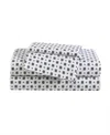 Eddie Bauer Printed 100% Cotton Percale 3-pc. Sheet Set, Twin In Fairisle Sprinkle
