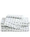 Eddie Bauer Printed 100% Cotton Percale 3-pc. Sheet Set, Twin In Laurel Leaves
