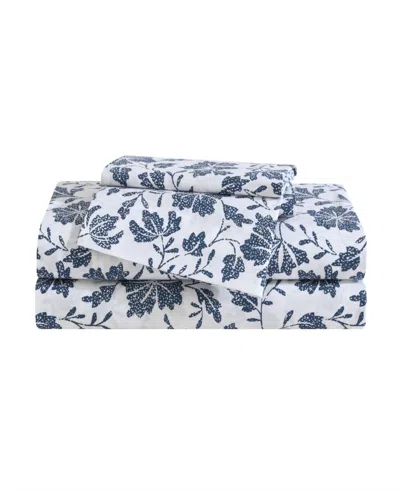 Eddie Bauer Printed 100% Cotton Percale 3-pc. Sheet Set, Twin In Woodblock Floral
