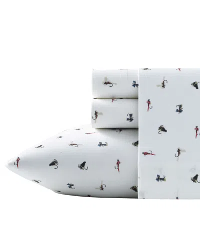 EDDIE BAUER PRINTED 100% COTTON PERCALE 3-PC. SHEET SET, TWIN XL