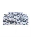 Eddie Bauer 200 Thread Count Woodblock Floral Cotton Percale Sheet Set In Woodblock Floral