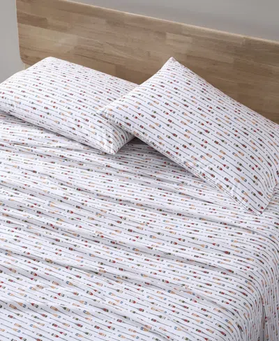 Eddie Bauer Printed 100% Cotton Percale 4-pc. Sheet Set, King In Canoe Lake Paddle