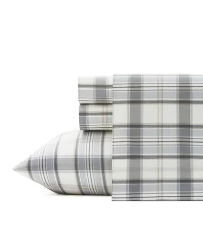 Eddie Bauer Printed 100% Cotton Percale 4-pc. Sheet Set, King In Chinook Plaid