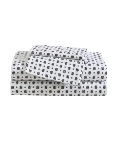 Eddie Bauer Printed 100% Cotton Percale 4-pc. Sheet Set, King In Fairisle Sprinkle