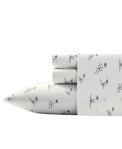 Eddie Bauer Printed 100% Cotton Percale 4-pc. Sheet Set, King In Sea Planes