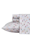 Eddie Bauer Printed 100% Cotton Percale 4-pc. Sheet Set, Queen In Canoe Lake Paddle