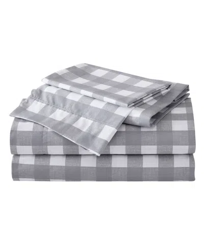 Eddie Bauer Printed 100% Cotton Percale 4-pc. Sheet Set, Queen In Lakehouse Plaid