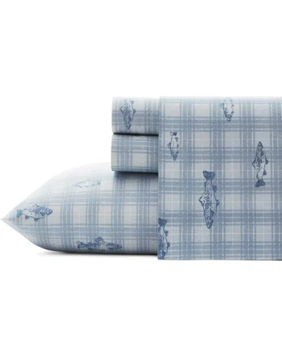 Eddie Bauer Methow Plaid Percale Sheet Set In Methow Fish