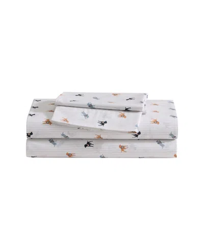 Eddie Bauer Printed 100% Cotton Percale 4-pc. Sheet Set, Full In White