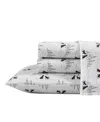Eddie Bauer Printed Cotton Flannel 3-pc. Sheet Set, Twin In Dog Friends White