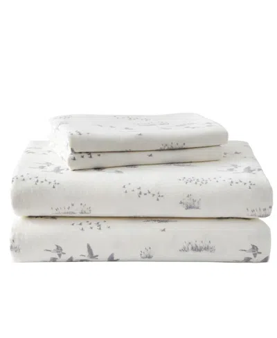 Eddie Bauer Printed Cotton Flannel 3-pc. Sheet Set, Twin In Geese Meadow