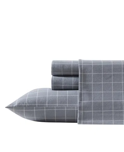 Eddie Bauer Printed Cotton Flannel 3-pc. Sheet Set, Twin In Gray