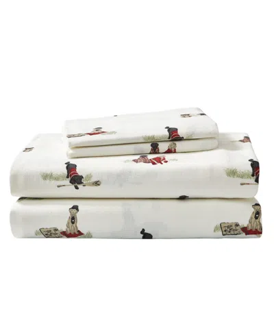Eddie Bauer Printed Cotton Flannel 3-pc. Sheet Set, Twin In Retriever Adventure