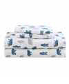 Eddie Bauer Printed Cotton Flannel 3-pc. Sheet Set, Twin In Bear Mountain Gray