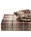 Eddie Bauer Printed Cotton Flannel 3-pc. Sheet Set, Twin In Montlake Medium Red