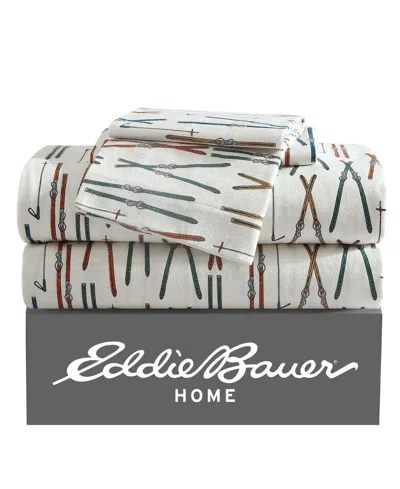 Eddie Bauer Printed Cotton Flannel 3-pc. Sheet Set, Twin In Ski Line
