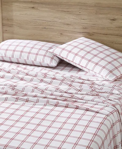 Eddie Bauer Printed Cotton Flannel 3-pc. Sheet Set, Twin Xl In Westridge Plaid Burnt Orange