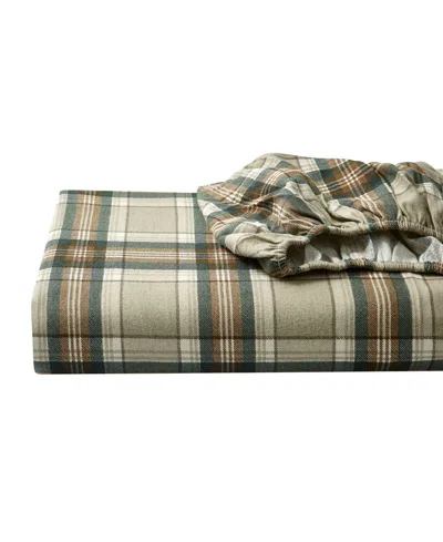EDDIE BAUER PRINTED COTTON FLANNEL 4-PC. SHEET SET, QUEEN