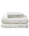 EDDIE BAUER PRINTED COTTON FLANNEL 4-PIECE SHEET SET, FULL