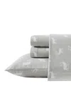 Eddie Bauer Printed Cotton Flannel 4-pc. Sheet Set, King In Elk Grove Silver