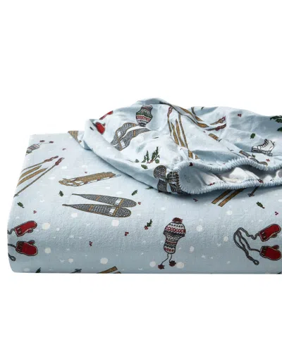 Eddie Bauer Printed Cotton Flannel 4-piece Sheet Set, King In Snow Days