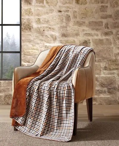 Eddie Bauer Printed Lush Flannel Throw, 70" X 60" In Multi