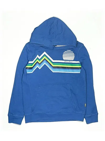 Pre-owned Eddie Bauer Kids' Pullover Hoodie In Blue