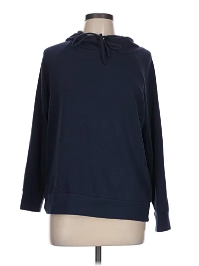 Pre-owned Eddie Bauer Pullover Hoodie In Blue
