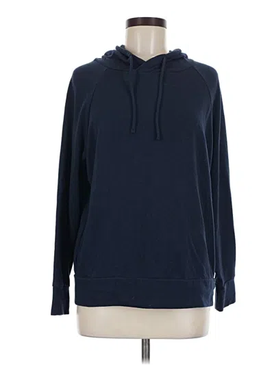 Pre-owned Eddie Bauer Pullover Hoodie In Blue