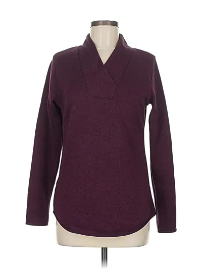 Pre-owned Eddie Bauer Pullover Sweater In Burgundy