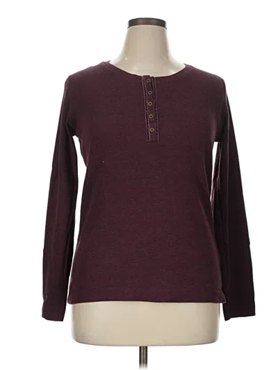 Pre-owned Eddie Bauer Pullover Sweater In Burgundy