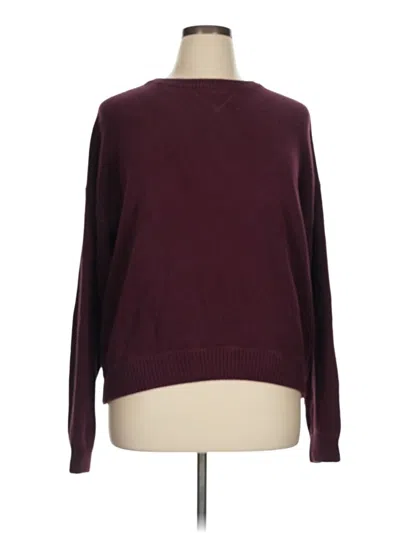 Pre-owned Eddie Bauer Pullover Sweater In Burgundy