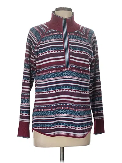 Pre-owned Eddie Bauer Pullover Sweater In Burgundy