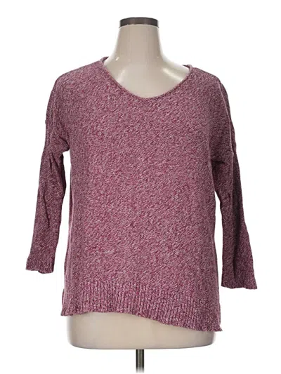 Pre-owned Eddie Bauer Pullover Sweater In Burgundy