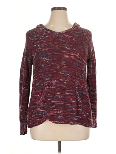 Pre-owned Eddie Bauer Pullover Sweater In Burgundy