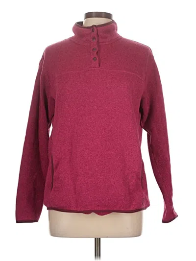 Pre-owned Eddie Bauer Pullover Sweater In Burgundy