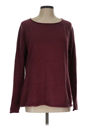 Pre-owned Eddie Bauer Pullover Sweater In Burgundy