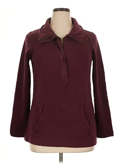 Pre-owned Eddie Bauer Pullover Sweater In Burgundy