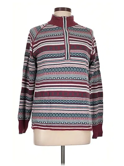 Pre-owned Eddie Bauer Pullover Sweater In Burgundy
