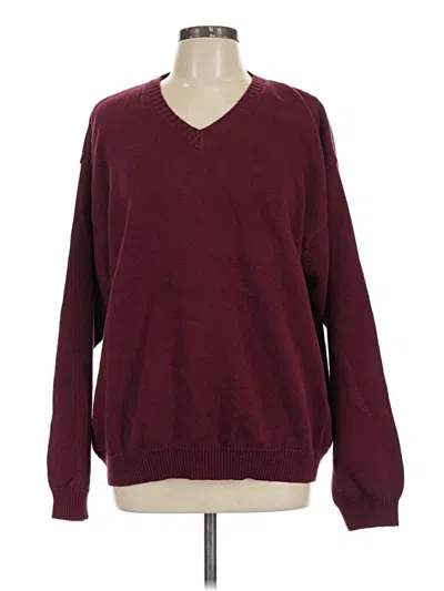 Pre-owned Eddie Bauer Pullover Sweater In Burgundy