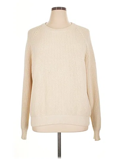 Pre-owned Eddie Bauer Pullover Sweater In Ivory