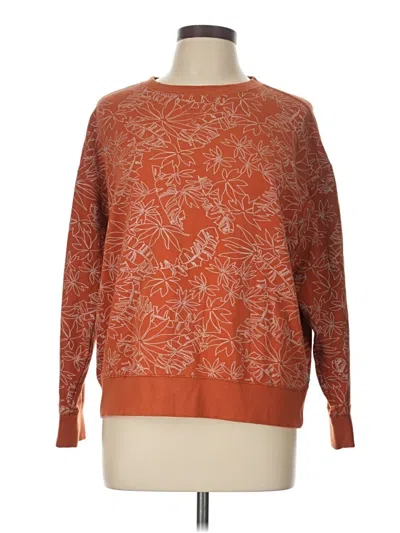 Pre-owned Eddie Bauer Pullover Sweater In Orange